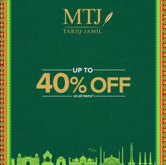 MTJ Tariq Jamil JashaneAzaadi Sale! up to 40 OFF on all items